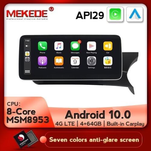 4G LTE HD IPS 8core Android 10.0 Built-in CarPlay Car Multimedia Player Navigation for Benz C-Class W204 2011-2014 NTG 4.5