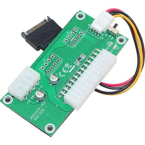 ATX 24PIN to 4PIN Molex Power Supply Sync Starter Cable Adapter VER004 Dual PSU Riser Card ADD2PSU for BTC LTC ETH Mining