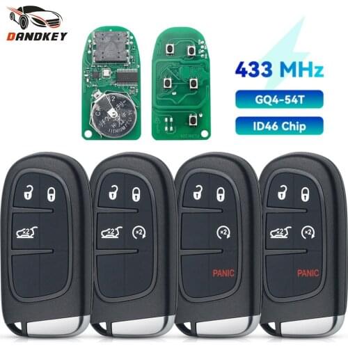 Dandkey Fob 433MHz GQ4-54T Replacement Smart Remote Key For Jeep Renegade Grand Cherokee Ram Compass 2014 2015 2016 2017