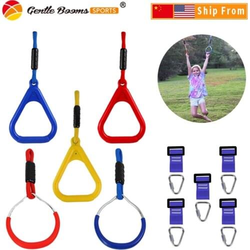Playgrounds Outdoor Gymnastic Ring Hanging Rings Ninja Climbing Kids Toys Children Swing Rings Mountain Work Out Climbing