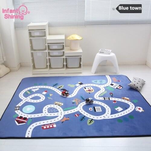 Child Play Mats Baby Crawling Mat Velvet Slow Rebound Thickened Carpet Anti-skid Crawling Pad Decorate Living Room for Children
