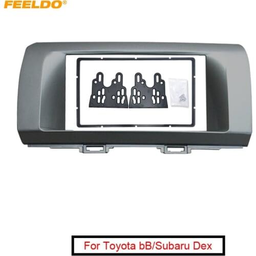 FEELDO 1PC 2DIN Car Radio Fascia Panel Frame Adapter for Toyota bB/Subaru Dex/Daihatsu Coo/Materia Dash Frame Installation Kit