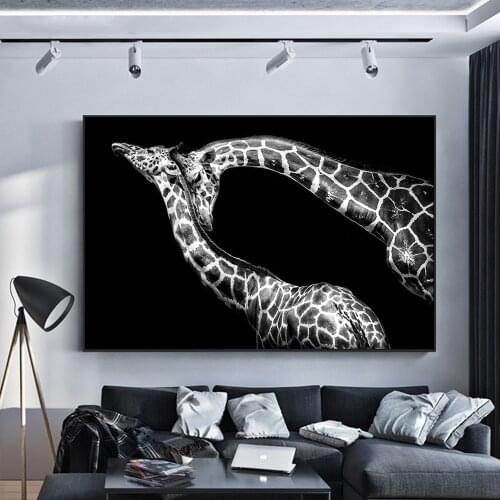 African Giraffes Lover Canvas Art Posters And Prints Wild Animals Art Canvas Paintings On the Wall Art Pictures For Kids Room