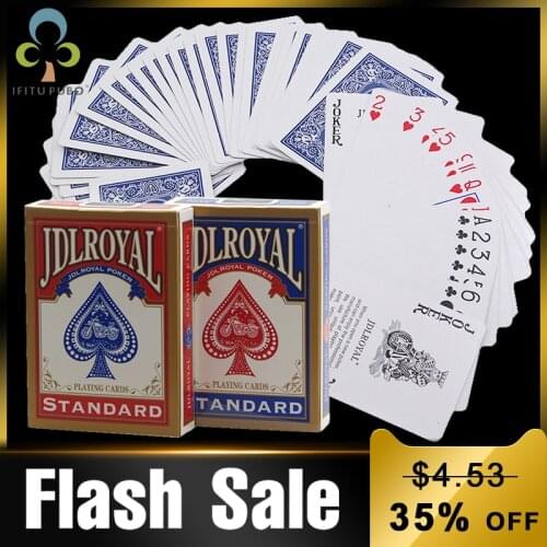 Newest Jdlroyal Poker Red/Blue Regular Playing Cards Standard Sealed Decks Magic Tricks Poker Playing Cards Magice Tricks GYH