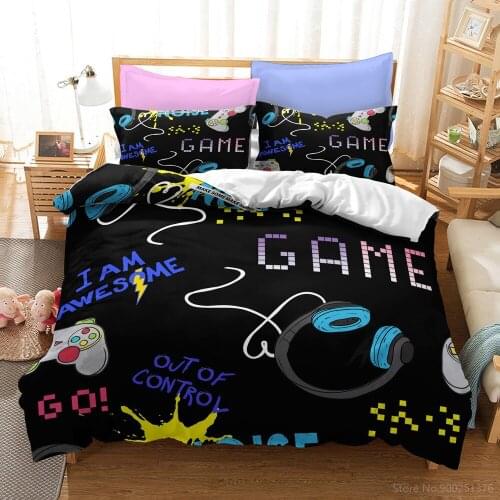 Gamepad Game Controller 3D Print Bedding Set Queen King Duvet Cover Set Comforter Cover with Pillowcase Home Textile Bedclothes