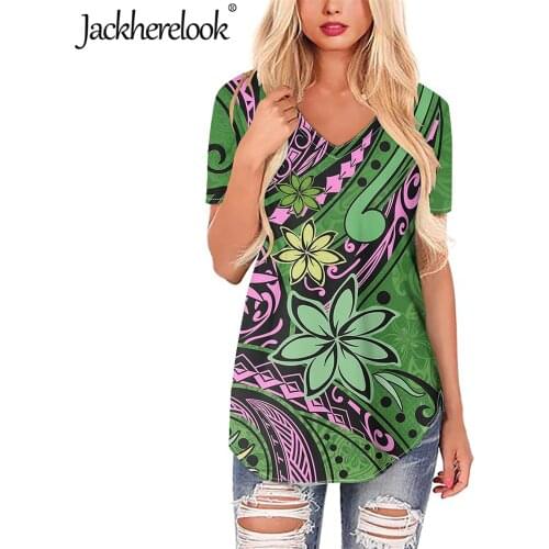 Jackherelook Hawaii Turtle Polynesian Tribal Hibiscus Brand Design Women Loose Blouse Casual Beach Shorts Sleeve Tops Shirts