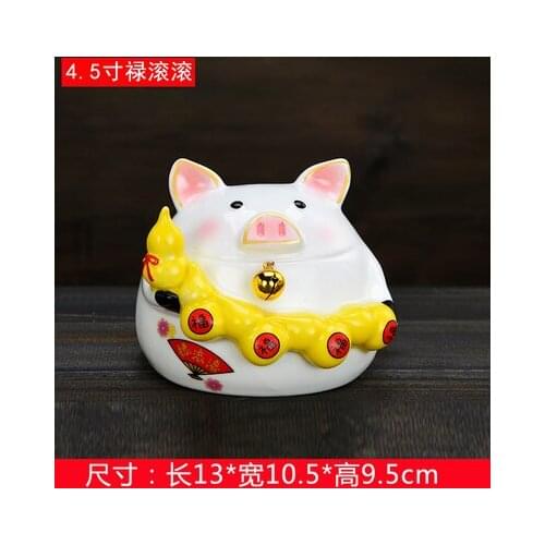 Pottery PIGGY BANK money box change money Golden Pig Net Red Girls Paper Coins Childrens Savings Ceramic decoration
