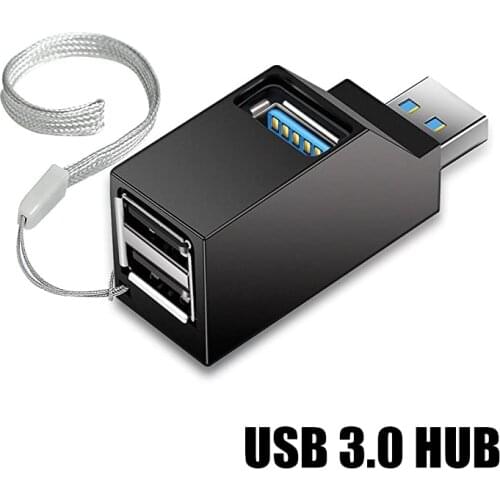 Mini USB Splitter Box USB 3.0 Hub Adapter Extender 3 Ports for PC Laptop Macbook Mobile Phone U Disk Reader Accessories