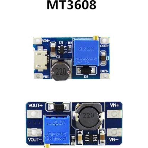 MT3608 2A Boost Adjustable Boost Converter Power Module 2A 2V~24V DC Up To 28V DC Power Boost Module