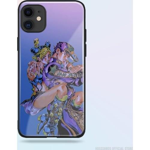 Jotaro Jolyne JoJos Bizarre Soft Silicone Glass for iPhone SE 6 6s 7 8 Plus X XR XS 11 12 Mini Pro Max Phone Case Cover Shell