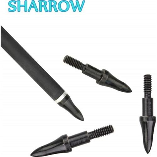 12/24Pcs 75Grain Target Points Tips Bullet Arrowheads Steel Broadheads For Arrow Shooting Training Practice Archery Accessories