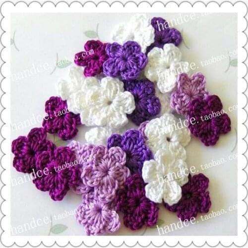 2016 new arrival 1.8cm 150pic natural cotton crochet mini real touch flower as clothing patches accessories for clothes