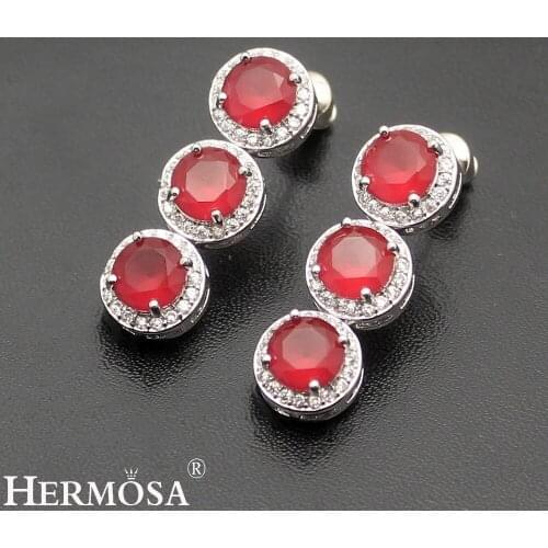 Latest Grace Gift Hermosa Jewelry Round Drop Earrings 30mm Pretty Women Party Dresses Up Jared Jewelry