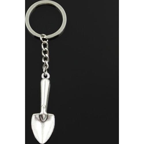New Fashion Keychain 51x16mm Shovel Spade Trowel Gardening Pendants DIY Men Jewelry Car Key Chain Ring Holder Souvenir For Gift