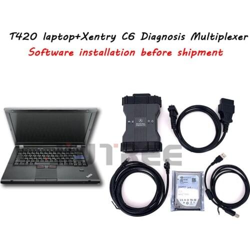 New DOIP MB Star C6 CAN BUS/ DoIP MB C6 Diagnosis Multiplexer with T420 Laptop with Software Install before shipment T420 la