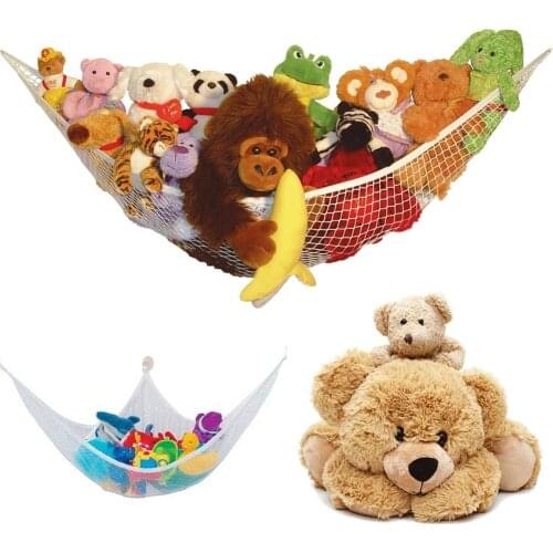 Organize Towels CHILDS Baby Large 25lbs Animals TEDDY Organizer Tidy Toy Hammock NURSERY Storage Soft Net Mesh Bedroom Bedding