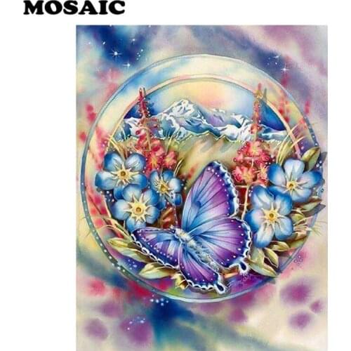Full square DIY 5D Diamond Painting Butterfly Crystal Ball Stitch Diamond Embroidery Patterns Home Decoration
