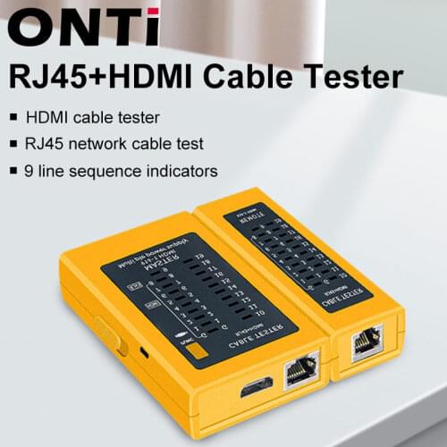 ONTi Network Cable Tester Wire Line Finder Multifunction Industrial Control Elements for RJ45 RJ11 HDMI
