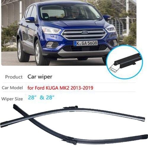 For Ford KUGA 2013~ 2019 Mk2 EDGE Car Wiper Blades Front Window Windscreen Windshield Car Accessories 2014 2015 2016 2017 2018