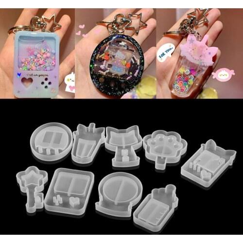 1Pcs Clear Quicksand Cat Paw Game Console Silicone Molds Shaker Quicksand Oil UV Resin Epoxy Mold For DIY Pendant Jewelry Making