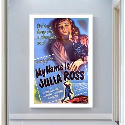 V0929 My Name Is Julia Ross Vintage Classic Movie Wall Silk Cloth HD Poster Art Home Decoration Gift