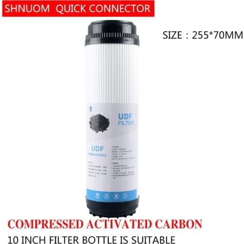 10 Inch Water Purifier Filter UDF/GAC Granular Activated Carbon Osmosis Kitchen Water Purifier Parts Flat Pressure ODOR CARBON