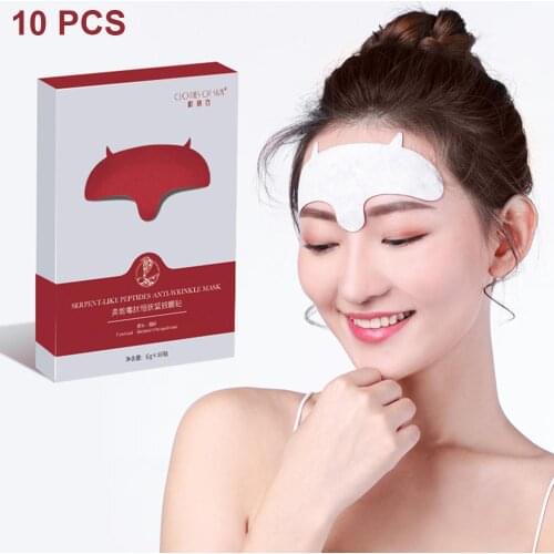 10 Pcs Smooth Anti-Wrinkle Forehead Stickers Forehead Patch Forehead Lifting Anti Aging Mask Repair Firm Skin Care Tools