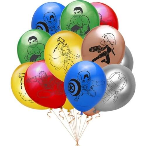 10pcs MARVEL Spiderman Hero Man Latex Balloon Baby Shower Confetti Balloons Kids Birthday Party Decoration Supplies