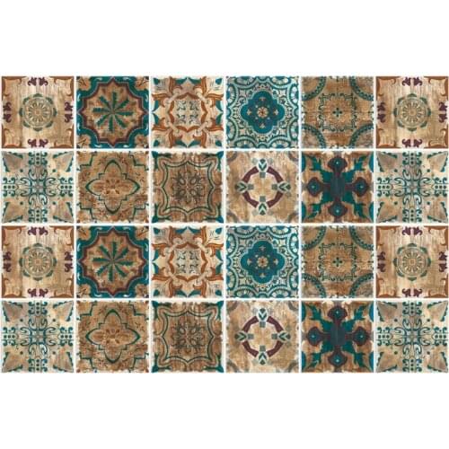 R7RC 10pcs Backsplash Tile Stickers Peel Stick Floor Staircase Decals Wall Murals