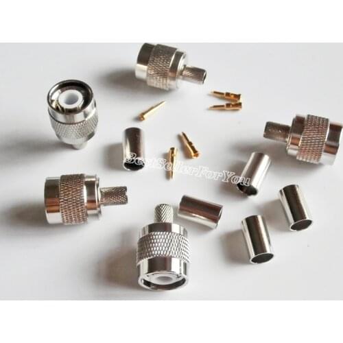 10Piece TNC Male Plug Crimp For RG-8X RG8X LMR240 Cable RF Coaxial Connector