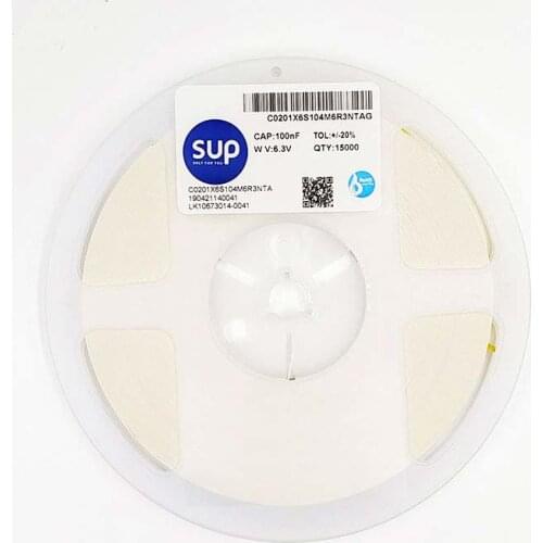 50PCS C0201X6S104M6R3NTAG Chip capacitor 0201 X6S 104M(100nF) 6.3V ±20% Thickness 0.3mm