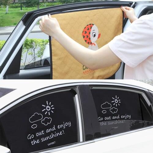 Car Curtain Auto blinds Cartoon Magnetic Car Cover Sunshade Curtain Window Sun Visor Protector for Baby Children Universal Cute