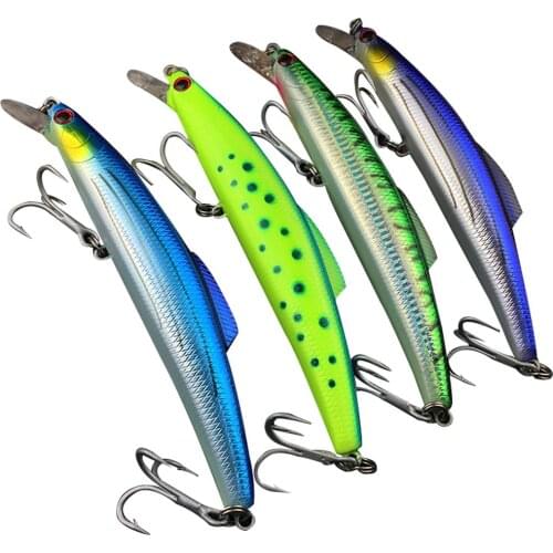 Minnow Fishing Lures Hardbait 96g Heavy Stickbait Sea Artificial Simulation Three Anchor Hook Long Throw Bigbait YE0132