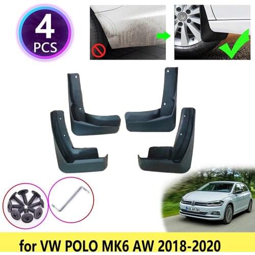 For VW Volkswagen Polo MK6 AW 2018 2019 2020 Mudguards Mudflap Fender Mud Flaps Baffle Muddy Splash Front Rear Car Accessories