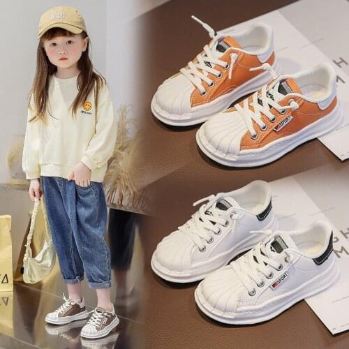 Kids shoes Autumn new boy and girl shell head thick-soled muffin shoes casual board shoes