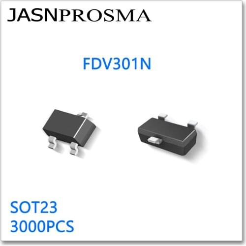 JASNPROSMA FDV301N SOT23 3000PCS N-Channel 25V High quality Made in China FDV301 FDV