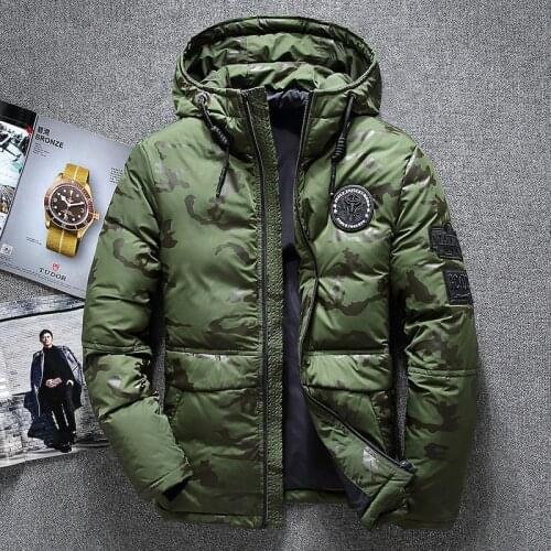 Mens Brand Down Jacket Fashion Personality Zipper Pocket 2019 Autumn Winter New Youth Clothing Thick Warm Hooded Down Jacket