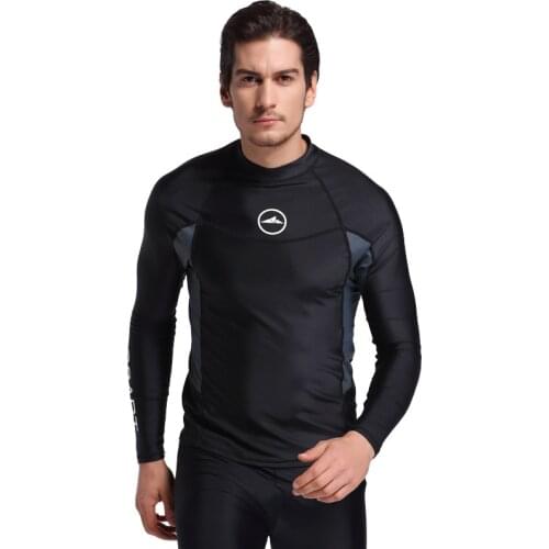 Mens Summer UPF 50+ Long Sleeve Swimsuit Rashguard Man Swimwear Rash Guard T-shirt Male Sun-protection Surfing Tees Tops
