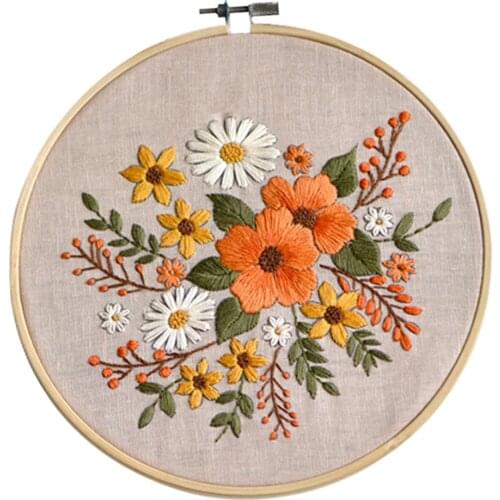 Cross Stitch Kit DIY Handcraft Embroidery Thread Hoop Frame Craft For Kids Adult