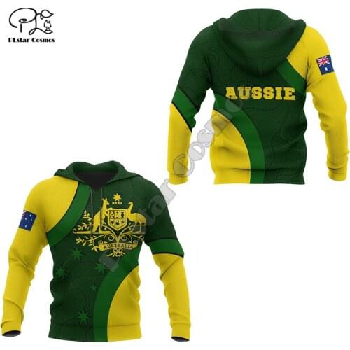 2020Newest Fashion Australia Country Flag Retro Funny Tracksuit Long Sleeves Streetwear Unisex 3DPrint Zipper/Hoodies/Jacket A16