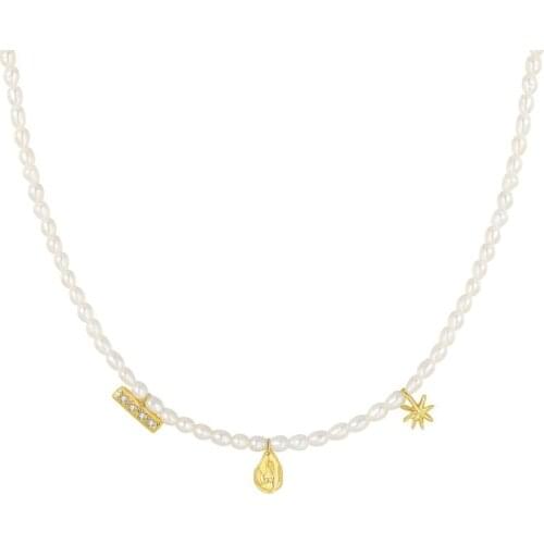 New European and American French natural freshwater bead necklace