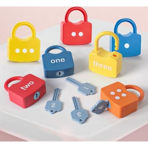 1PCS Number Lock Key Match Educational Toys For Children Math Count Montessori Materials Kindergarten Teaching Aids Learning Toy
