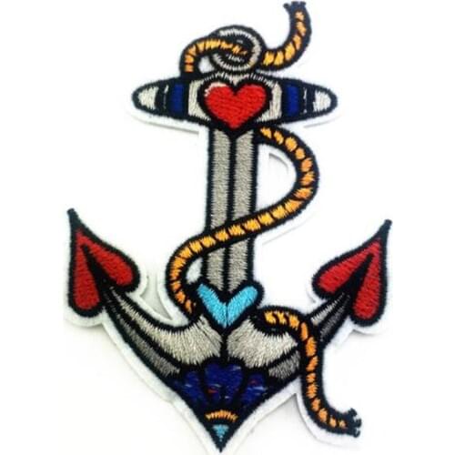 Girls clothes baby Badge embroidery cute patch anchor love deal with it T shirt iron on patches for clothing women 3D stickers