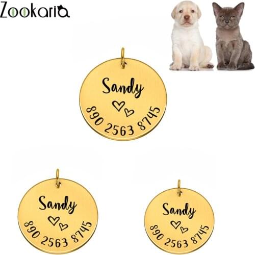 Anti-lost Collar Dog Personalized Pet ID Tag Engraved Pet ID Name for Cat Puppy Dog Collar Tag Pet Accessories Dropshipping
