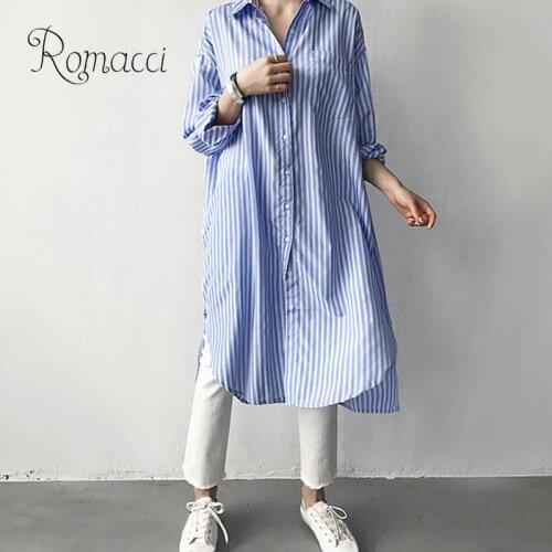 Модные платья-рубашки Romacci China At AliExpress