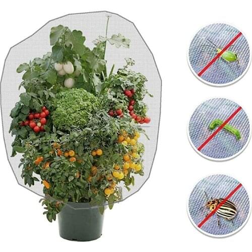 Plant Insect Prevention Nets Ultra-fine Mesh Plant Protective Cover with Drawstring