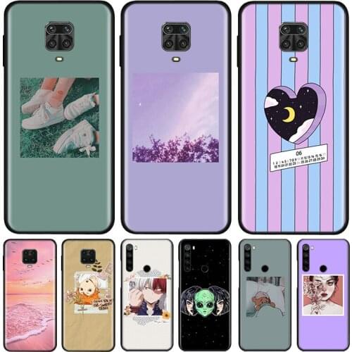 Lock Screen Aesthetic Silicone TPU Cover For Xiaomi Redmi Note 9 9C 9A 9i 9T 9S 8 8T 7 6 5 5A 4 4X Pro Max Phone Case