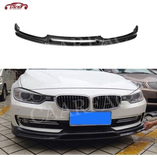 High Quality Carbon fiber Front Bumper Lip Chin Spoiler for BMW 3 Series F30 Standard Base Sedan 4 Door 3D Style 2013-2017