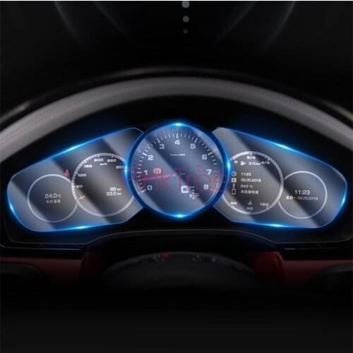 For Porsche Cayenne Panamera 2018 2019 2020 Dashboard Screen Protective Film TPU Transparent Anti-scratch Car Styling Accessory