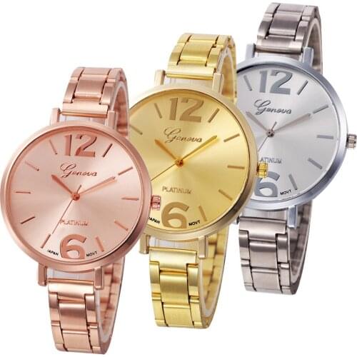 Vogue Women Crystal Stainless Steel Analog Quartz Wrist Watch Relogio Feminino Women Watches Ladie Watch Bayan Kol Saati Relog